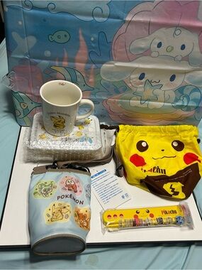 Pikachu Pokémon Mug & Accessories Set - Yellow Accent